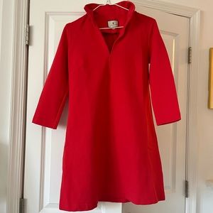 Tuckernuck Poppy Red Ponte Clifton Dress